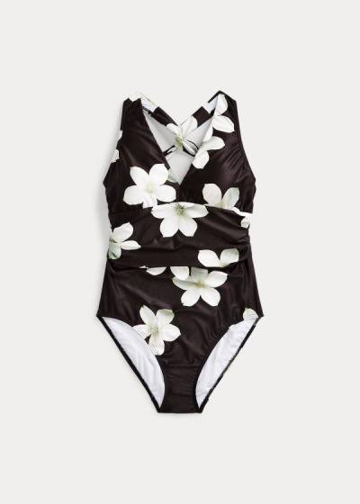 Women's Ralph Lauren Floral Plunge One-Piece | 207415HQX